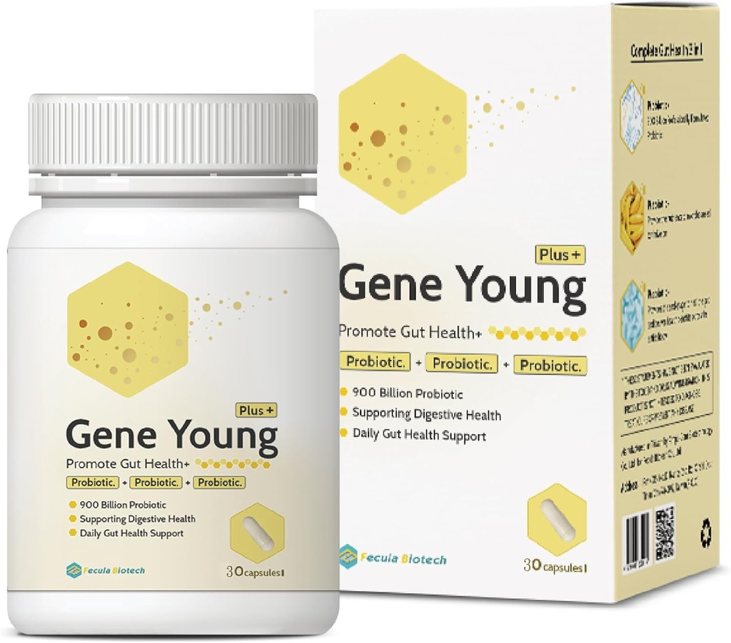 Synbiotikum für Gutgesundheit | 3-in-1 Tägliche präbiotische, probiotische, postbiotische für Verdauungsgesundheit, Bloat & Immununterstützung | 30 Kapseln