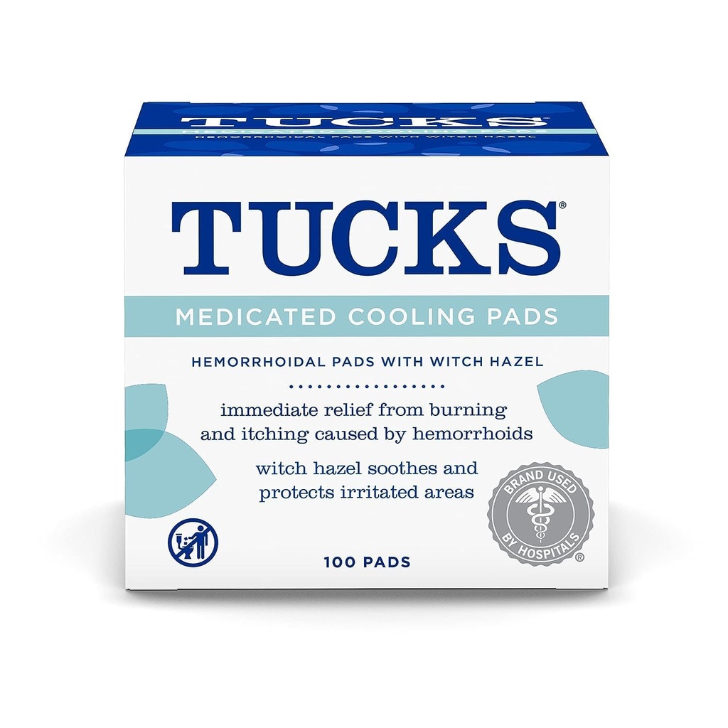 Fibercon 140 Fiber Caplets for Constipation Relief & Tucks 100 Medizinische Kühlpads für Hämorrhoiden