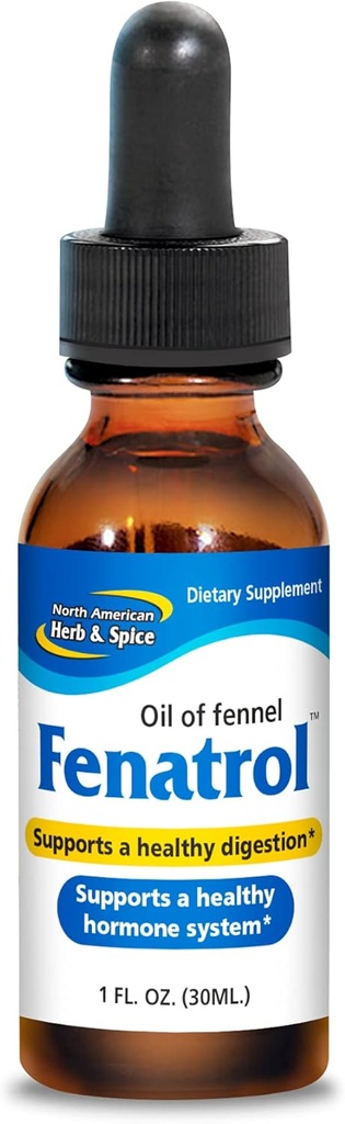NORTH AMERICAN HERB & SPICE Fenatrol - 1 fl. Unze - Öl von Wild Fennel - Unterstützt gesunde Verdauung & ein gesundes Hormon- & Urinary System - Non-GMO - 172 Servierungen