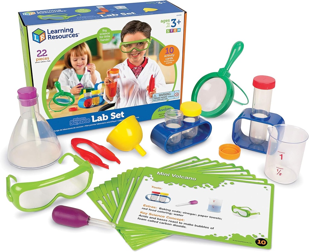 Lernressourcen Primary Science Lab Activity Set - Experimente für Kinder, Chemie Spielzeug, Pretend Play, STEM Projekte, Klassenzimmer Must Haves, Lehrerbedarf, Montessori Geschenke für Jungen und Mädchen