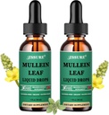 (2 Pack) Mullein Drops for Lungs - Mullein Leaf Extract - Made in UK - Tincture Support Respiratory Health,Lung Detox,Bronchial Cleanse -Liquid Drops 5X Stronger Than Mullein Tea,Pills
