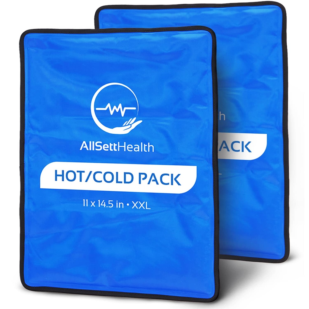 Wiederverwendbare Eispakete für Verletzungen Wiederverwendbar | 11" x 14.5" - 2 Pack XL | Hot & Cold Pack | Großes Eispaket für Rückenschmerzen Relief, flexibel Wenn gefroren | kalte Kompressor für Rücken, Knie und Schulterverletzungen