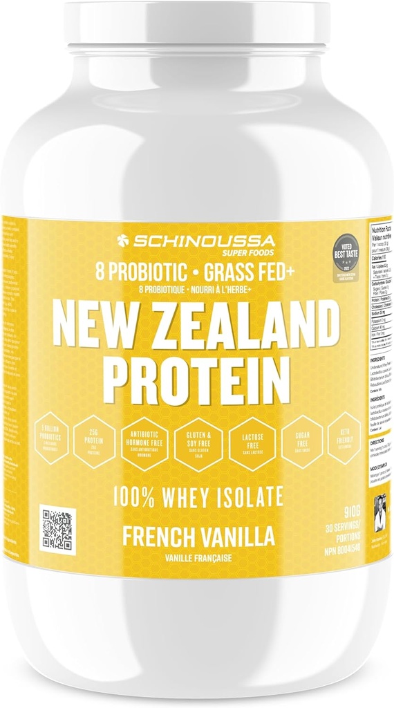 Super Foods Neuseeland WHEY Protein Isolate | 25-28G Protein | 0G von Zucker | 1G von Carbs | 110-112 Kalorien (Französische Vanille, 2 LB)