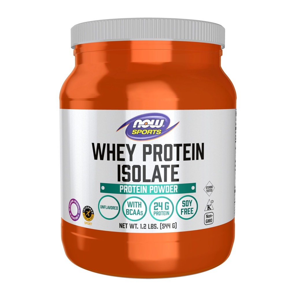 JETZT Sport Whey Protein Isolate Pulver mit BCAAs - Unflavored - 1.2 lb