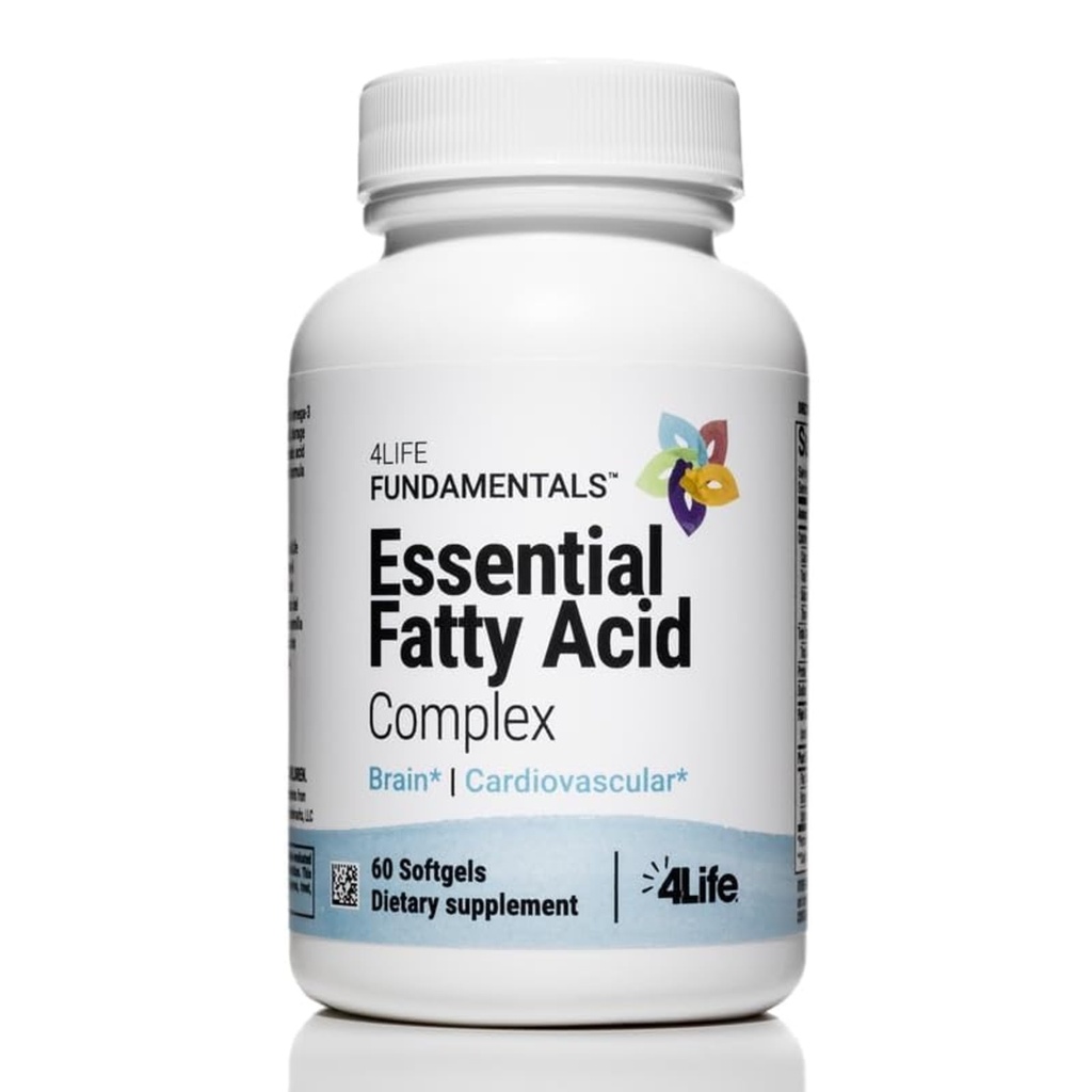 4Life Essential Fatty Acid Complex - Fish Oil Blend Features Omega-3 und Omega-6, beinhaltet GLA und CLA - Zirkulationsunterstützung - 60 Softgels