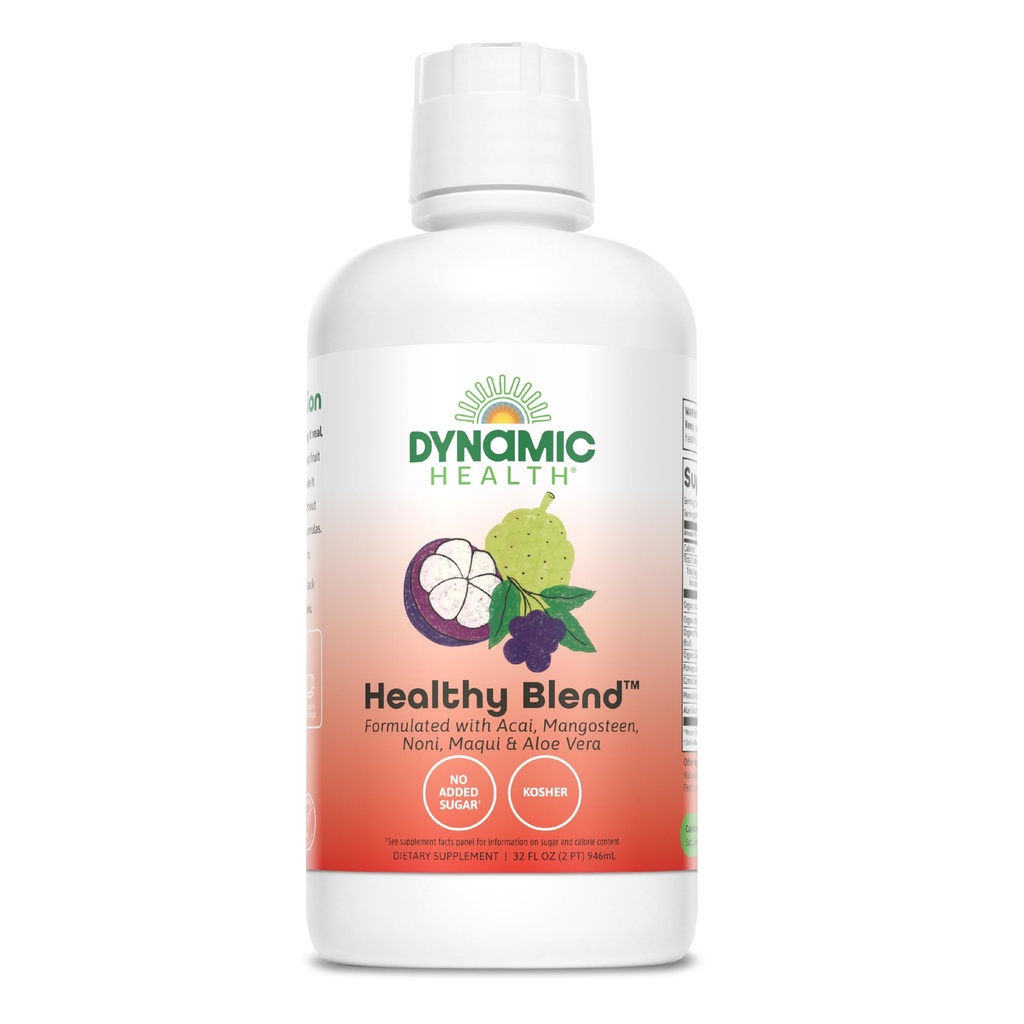 Dynamische gesunde Mischung mit Acai, Mangosteen, Noni, Maqui & Aloe Vera, keine Additive, Immunsystemunterstützung, Antioxidans, Vegan, Glutenfrei, Non-GMO, 32 Fl oz