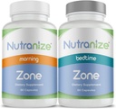 Nutranize Zone Twin-Pack Supplement System - Pharmacist-Designed Morning & Bedtime Kapseln mit Magnesium Glycinat, Vitamin D3, K2 MK7, Methylfolat, Chrom, Melatonin - 30 Tage Versorgung (120 Count)