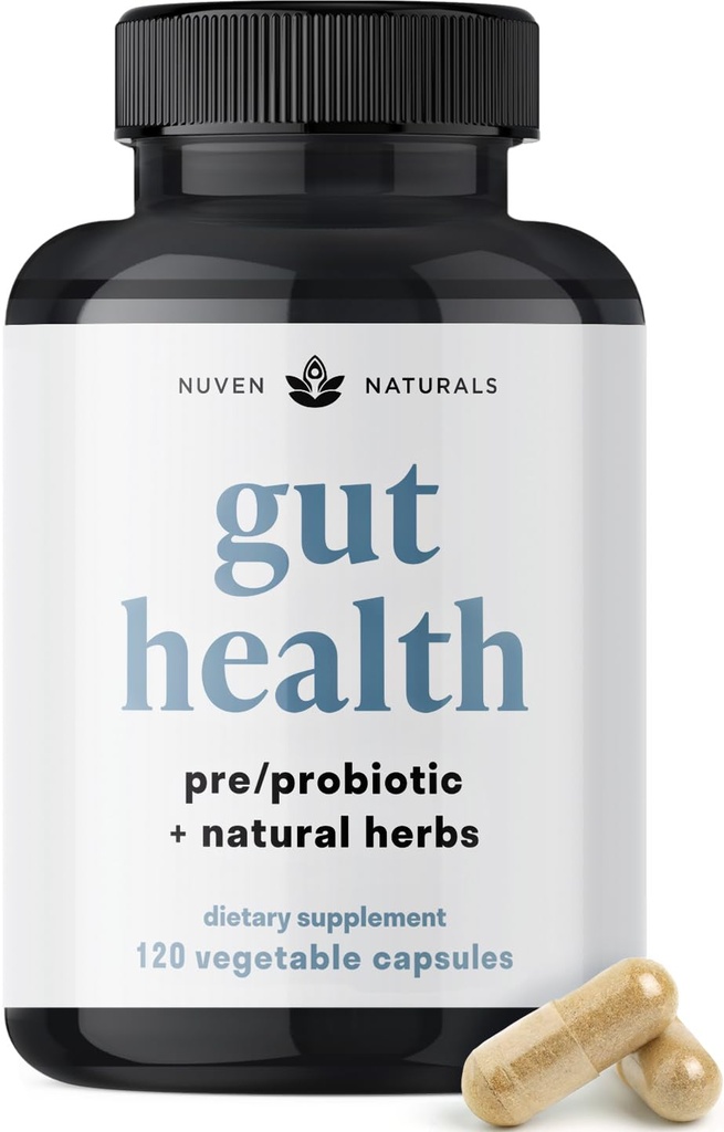 All-in-One Gut Health w/Probiotics, Prebiotics, Digestion-Supporting Kräuter, und Adaptogene - Leaky Gut Repair Formel zur Unterstützung Gut Lining, Aid in Digestion, und Förderung guter Bakterien
