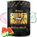 ALPHA LION Superhuman Pre Workout Powder, Beta Alanine, L-Taurine & Tri-Source Koffein für nachhaltige Energie & Fokus, Nitric Oxide & Citrulline für Pumpe (21 Servings, Muscle Melon)