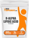 BulkSupplements.com R-Alpha Lipoic Acid Powder - R-ALA Supplement, R Alpha Lipoic Acid 200mg - Antioxidantien Supplement, Glutenfrei, 200mg pro Servierung, 10g (0.35 oz) (Pack von 1)