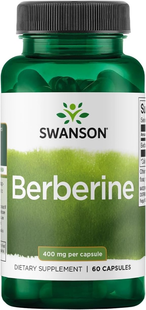 Swanson Berberine - Unterstützt Metabolic Health & Heart Health* - Enthält Standardisierte Berberine HCl - Non-GMO & Gluten-Free - 60 Vegan Capsules