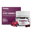 Troomy Sleep Reishi + Melatonin Great Tasting Mushroom Gummis - Unterstützt Restful Sleep & Decrease in Stress - Schwarz Raspberry - 60 Count
