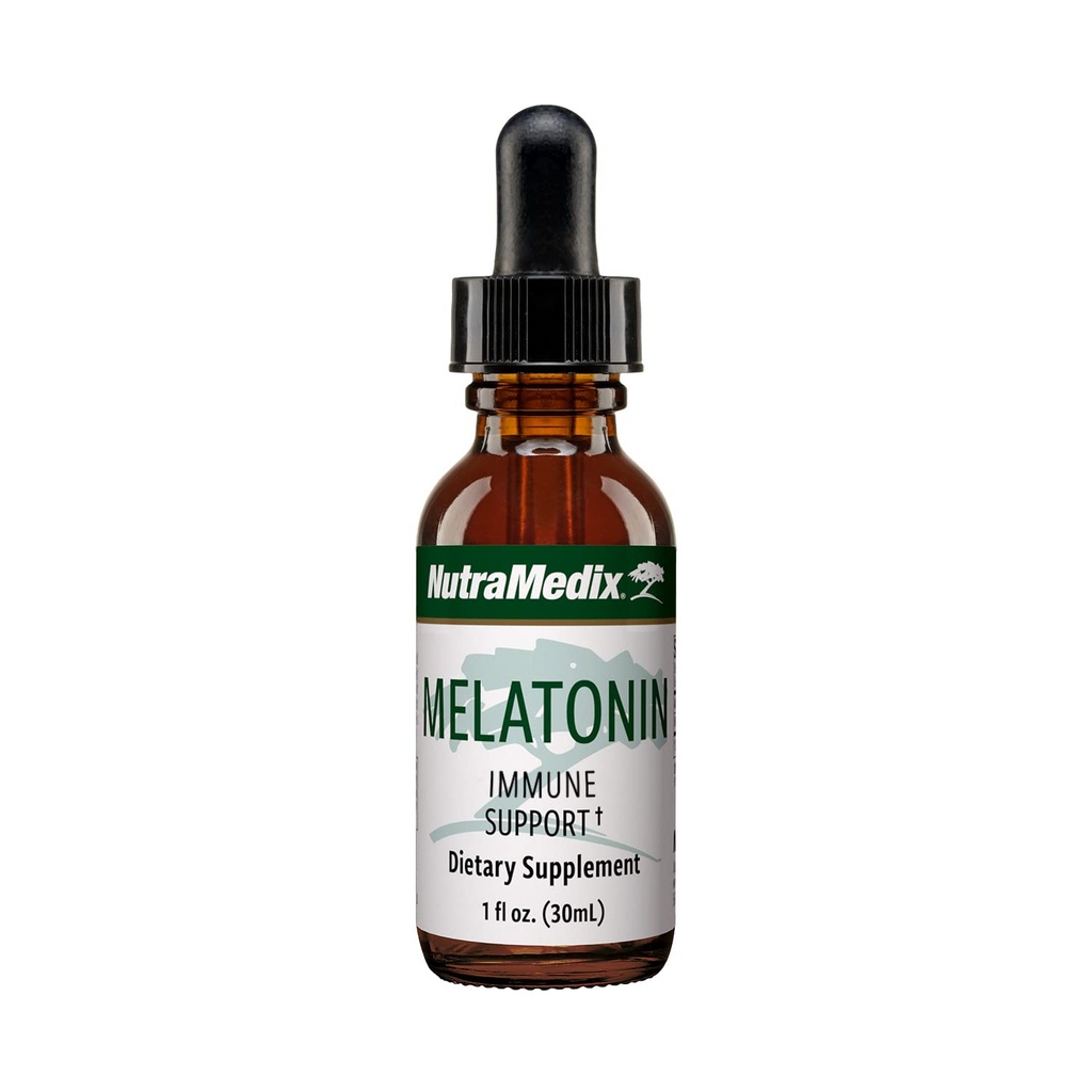NutraMedix Melatonin Nachtzeitunterstützung fällt bei gelegentlicher Schlaflosigkeit - flüssiges Melatonin für optimale Ruhe, Immunsystem und Stimmungsunterstützung - kann beim Gefühl von Groggy helfen (1 oz / 30ml)