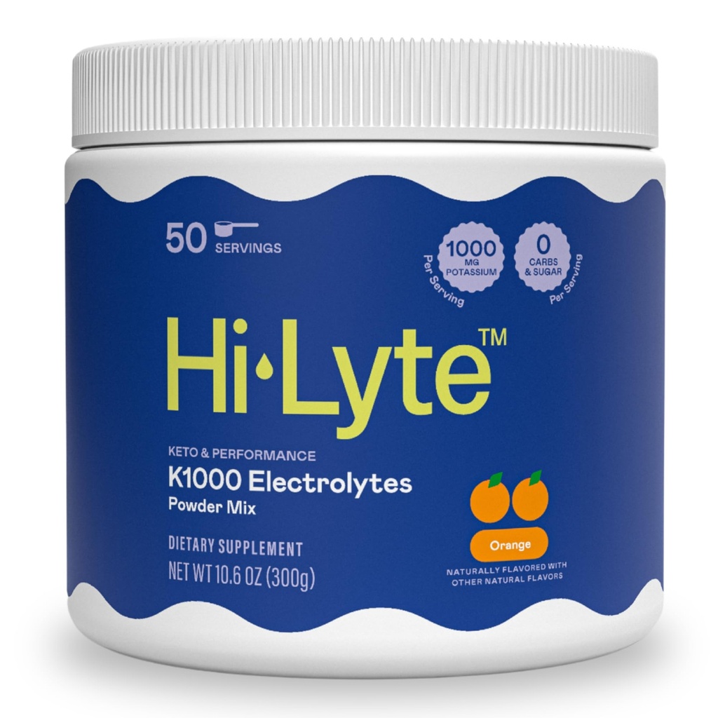 Hi-Lyte K1000 Elektrolyte Pulvermischung Orange Keto & Performance, 50 Portionen