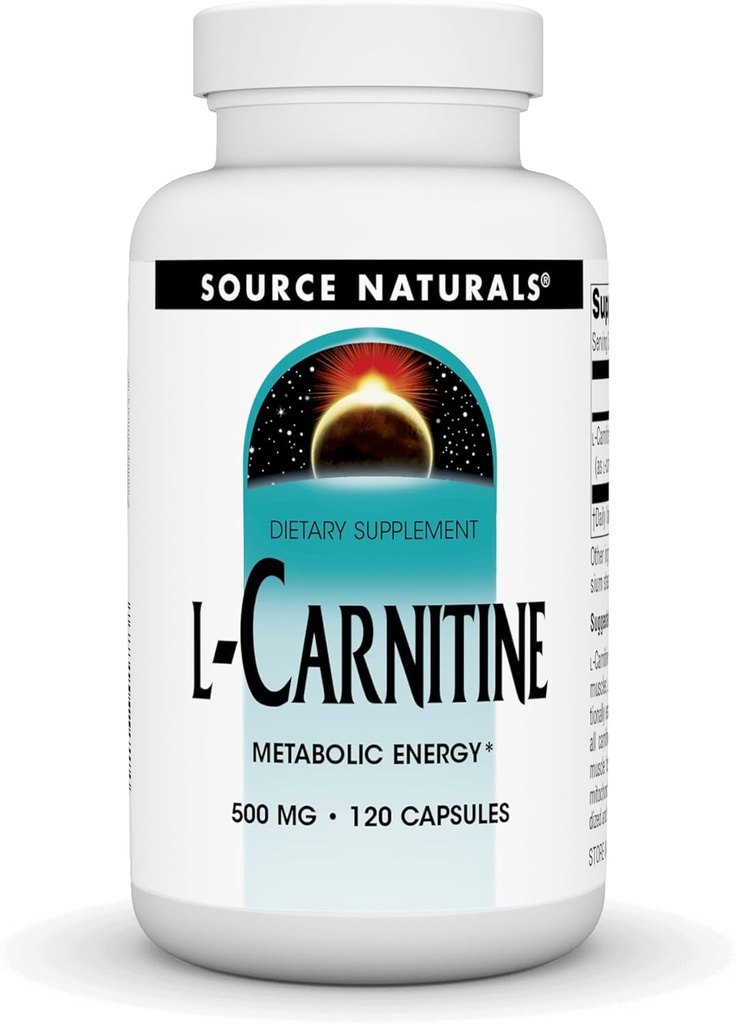 Quelle Naturals L-Carnitine 500 mg für Metabolic Energy - 120 Kapseln