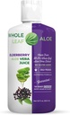 Ganze Blatt Aloe Vera Saft mit Bio-Elderberry-Extrakt – Patentierte Formel, hohe Acemannan-Gehalte und kein Wasser hinzugefügt!