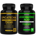 DORADO NUTRITION Epicatechin Extrakt 750mg Pro Servieren - (120 Kapseln) und Arachidonsäure Beilage 1500mg (150 Kapseln)