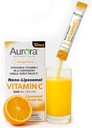 Aurora Nutrascience Nano-Pack Liposomal Vitamin C Powder Drink Mix, Immune Support, High Strength 3,000 mg Per Serving 10 Single Serve Packets, Orange