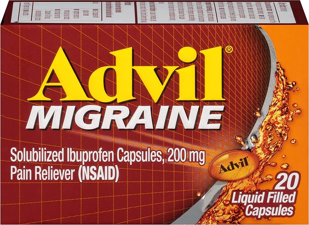 Advil Migraine Flüssigkeit gefüllt Kapseln - 20 ct, Packung von 5