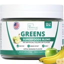 Grünes Superfood-Pulver für Verdauung & Gut Gesundheit - Keto Friendly Superfood Greens Mischung Pulver für Immununterstützung - Pulverisierte Grüne Ergänzung für Immun-Boost - Apfel Banana Flavor