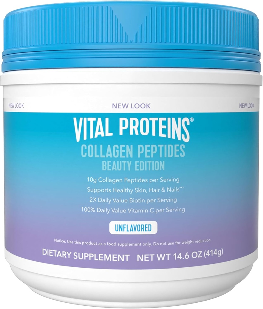 Vitalproteine Collagen Peptides Beauty Edition – 10g Kollagen mit Biotin, Vitamin C und Zink 14,6 oz