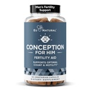 Empfängnis für ihn – Fruchtbarkeitsergänzungen für Männer, männliche Fruchtbarkeit Booster & Prenatal – Optimaler Spermzähler, Beweglichkeitsstärke – Ashwagandha, Folate Folic Acid,Magnesium & Zink – 60 Veg Soft Capsules