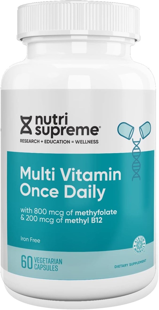 Nutri Supreme Multivitamin für Männer und Frauen mit über 20 Vitaminen und Mineralien, Tägliche Nahrungsergänzung für Immununterstützung, Kosher, Vegetarisch, 60 Tage Versorgung