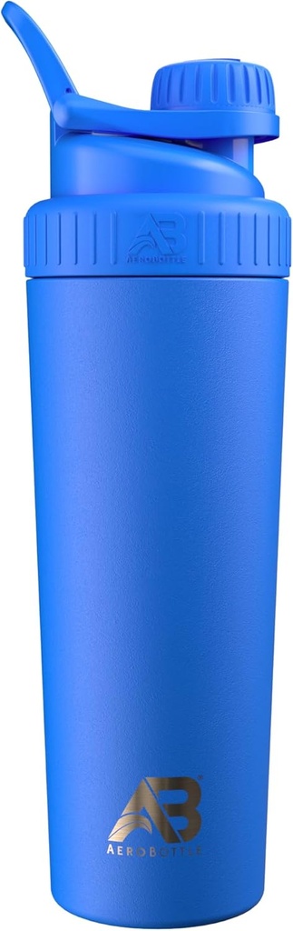 AeroBottle Cryo Shaker Cup, Insulated Edelstahl Wasserflasche und Protein Shaker, Mischt Protein und Pre Workout mit turbulent Mischtechnologie, keine Mischkugel oder Wisk, 26oz, Artic Sea Blue