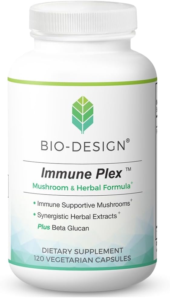 Immune Plex Pilz & Kräuterformel - proprietäre Mischung mit Beta Glucan, Reishi & Shiitake Pilze, & Milchdistel Silymarin für tägliche Immun-Gesundheitsunterstützung - 120 Kapseln