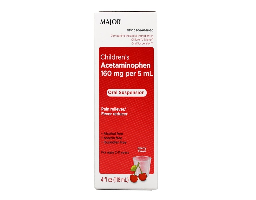 Große Kinder Acetaminophen Kirsche 4 Unze