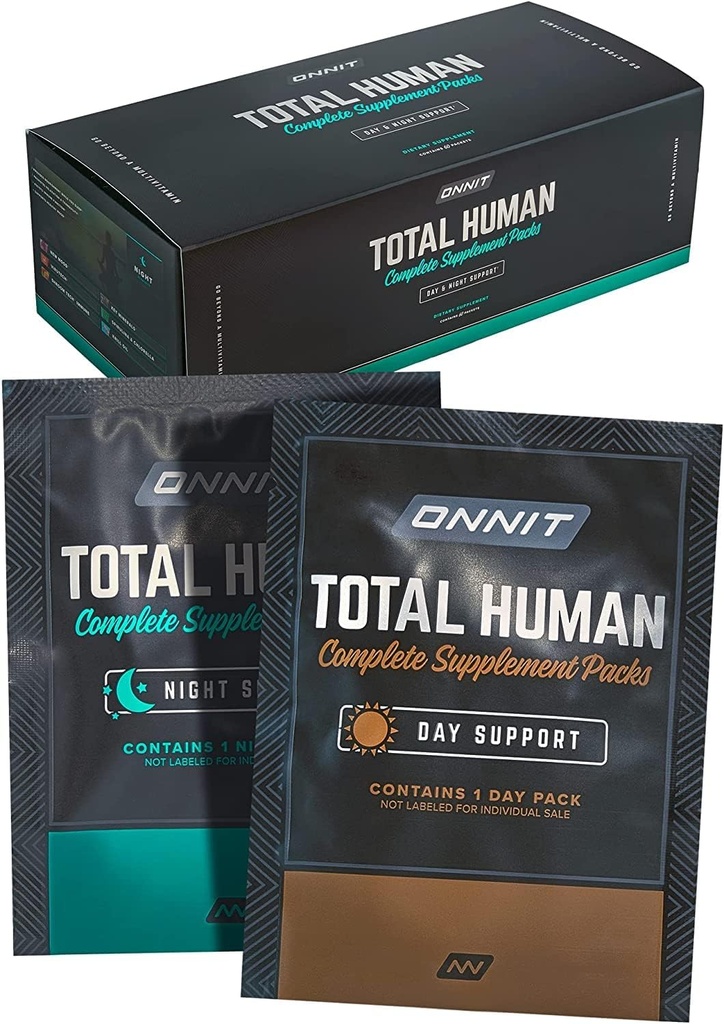 Day and Night Multivitamins Pack für Onnit Total Human Complete Supplement Packs - Komplettes Set von Vitaminen und Mineralien für Gesamtmenschen - Unterstützung für Immungesundheit und Stamina