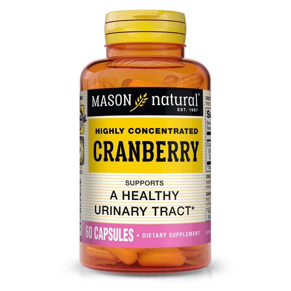 MASON NATURAL Cranberry Hochkonzentrierte 900 mg, 1 Monat Versorgung, Antioxidans & Immungesundheit, Unterstützt gesunde t, 1 Pack