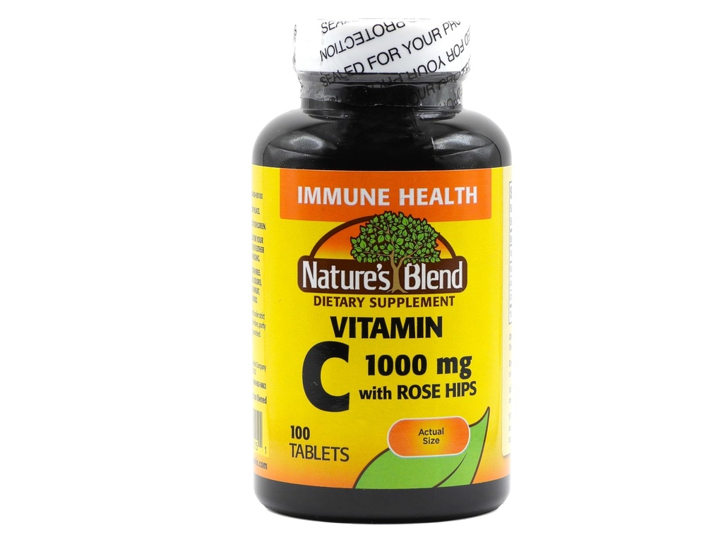 Nature`s Blend Vitamin C 1000mg w/Rose Hips Tabletten 100 ct
