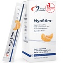 Designs für die Gesundheit MyoStim - HMB + Kollagen-Peptide Pulver mit L-Leucin + Kreatin zur Unterstützung des gesunden Alterns - kann helfen, altersbedingten Muskelverlust zu mildern - Clementin-Geschmacksgetränk (14 Stickpackungen)