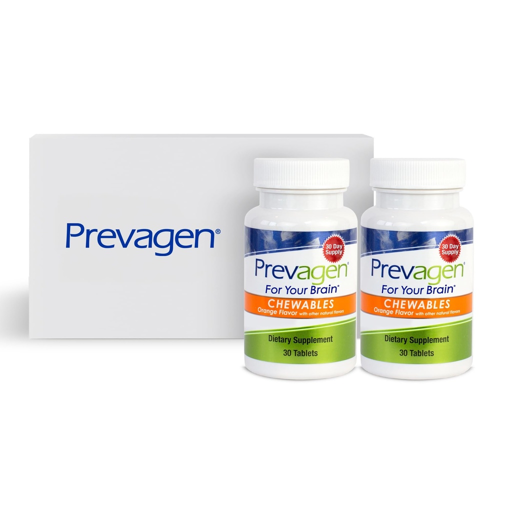 Prevagen Regular Strength Orange Chewables - 60 Tabletten (2 Monate Versorgung) | Formuliert für Ihr Gehirn | 10mg Apoaequorin Plus Vitamin D3