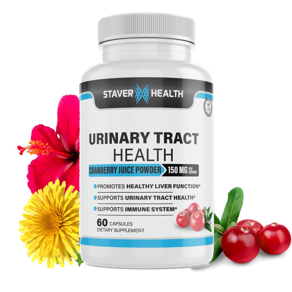 Urinäre Trakt Gesundheit, Cranberry Pillen für Frauen, D Mannose 1000mg Kapseln - Dandelion Herb Supplement - Hilft Frauen Gesundheit, 60 CT