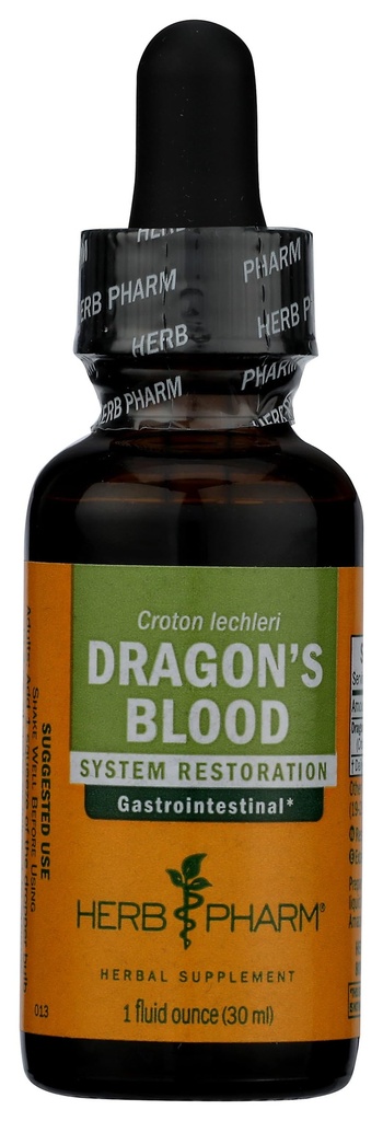 Herb Pharm Dragon's Blood Liquid Tree Sap für Verdauungsunterstützung - 1 Unze (DDRAG01)