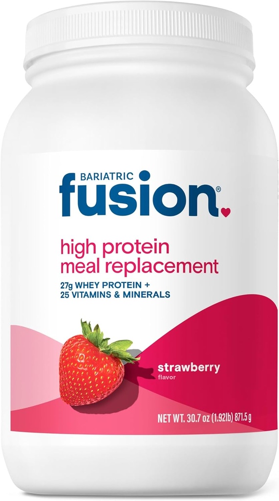 Bariatric Fusion Strawberry Meal Ersatz 27g Protein Pulver, 21 Servierwanne für Bariatric Surgery Patienten einschließlich Magen Bypass und Sleeve Gastrectomy - keine Gluten, Aspartam oder Zucker