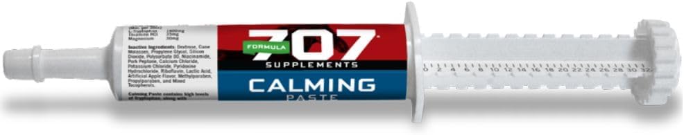 Formel 707 Calming Equine Paste, 2 Servierungen – Fast-Acting L-Tryptophan unterstützt Ruhe und Fokus für Nervous Horses