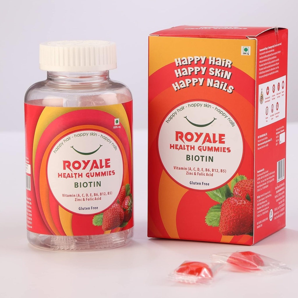Generische Bewegung. Biotin Gummies |Strong Haar, Starke Nägel,Glowing Skin | mit Biotin, Vitamin B12, Vitamin E, C I 30 Gummies Pack für Männer & Frauen (PACK von 1), Nautral