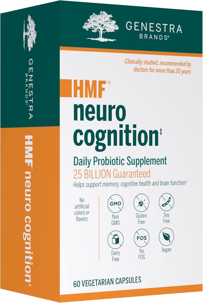 Genestra Marken HMF Neuro Cognition - Daily Probiotics for Memory & Brain Function - 60 Kapseln