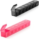 2 Pack Extra große Pille Organizer, Sukuos Wöchentliche Pille Box, Pille Fall, Medizin Organizer für Vitamine, Fischöle oder Ergänzungen
