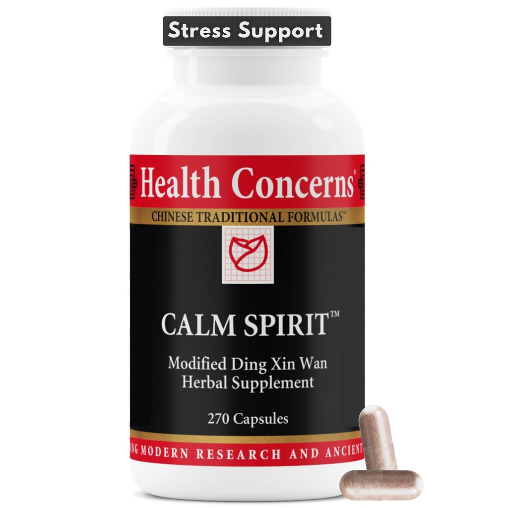 Gesundheit Besorgt den ruhigen Geist - Stress-Relief-Ergänzung mit chinesischer Kräutermischung - Unterstützt ruhige Stimmung, & Emotionales Wellness - Magnesium Glycinate & Hawthorn Extract - 270 Kapseln