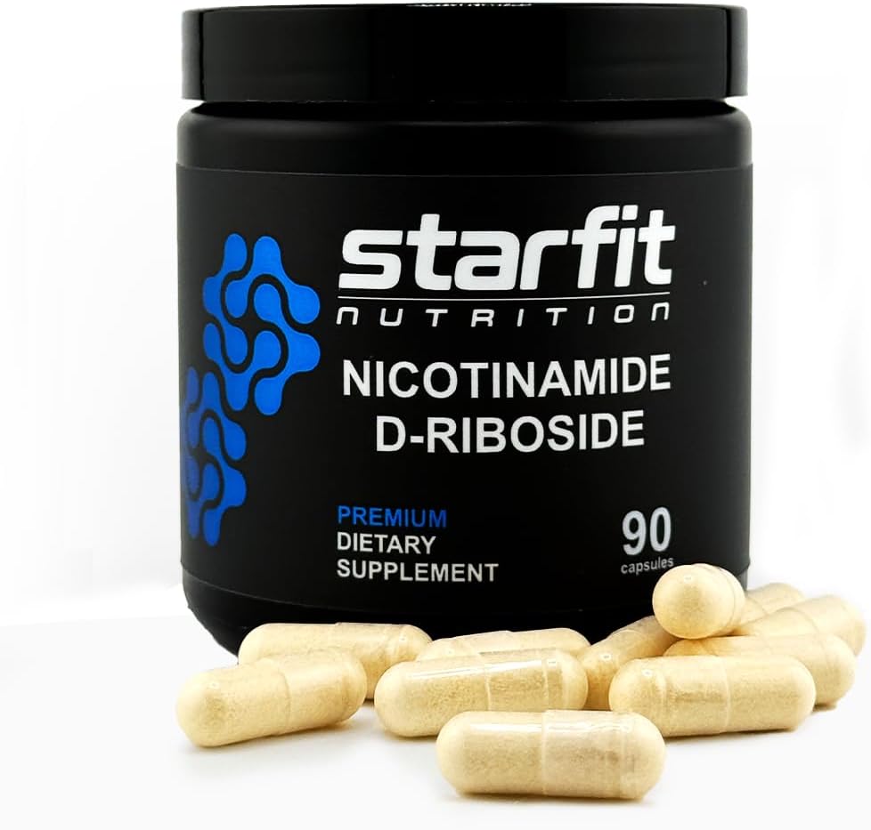 STARFIT - Nicotinamid D-Riboside, Booster NAD+, Energy & Focus Supplement, Anti-Aging Cellular Support, 90 Kapseln