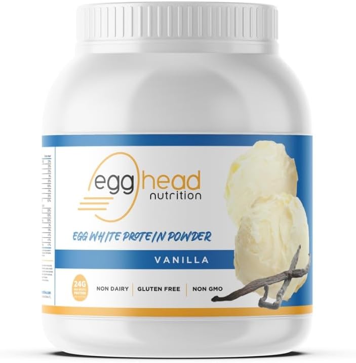 Egghead Nutrition - Egg White Protein - 24 G (Grams) 3.3 Pfund, Non Dairy, Glutenfrei, Non GMO, Made in USA (Vanilla)