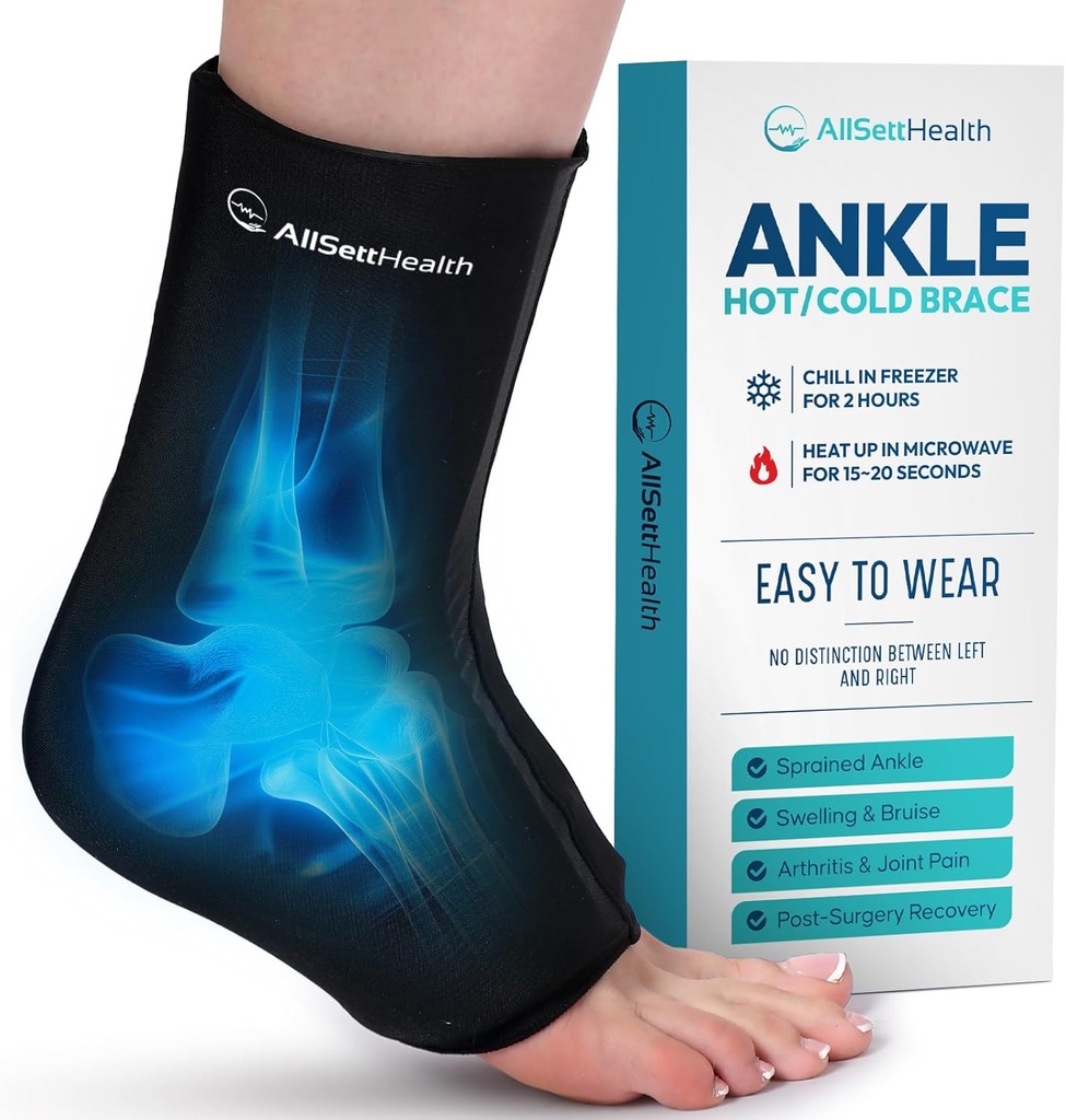 Knöchel Ice Pack Wrap für Schwellung - Heiß/kalte Therapie Eis Wrap für Fuß Schmerzlinderung, Ferse Schmerzen Relief, Plantar Fasciitis, Achilles Tendonitis Relief, Sprained Knöchel Kompression, (Large/XL)