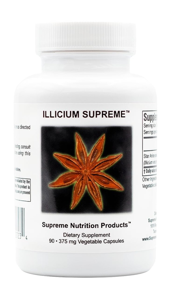 Supreme Nutrition Illicium, 90 Pure Star Anise Vegetarische Kapseln
