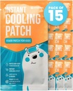 ICEWRAPS Fever Patch für Kinder & Erwachsene | Kalte Aufnäher für Migraine, Kopfschmerz & Fever Relief | Gel-Blatts für Schmerz & Komfort, Pack von 15