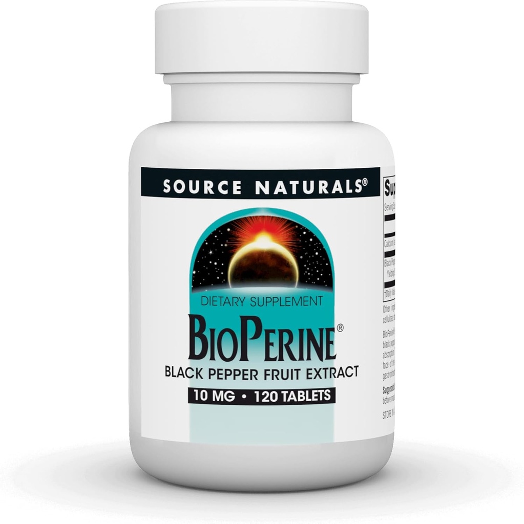 Quelle Naturals BioPerine - Schwarzer Pfefferfruchtextrakt, fördert Nährstoffaufnahme* 10 mg, 120 Tabletten