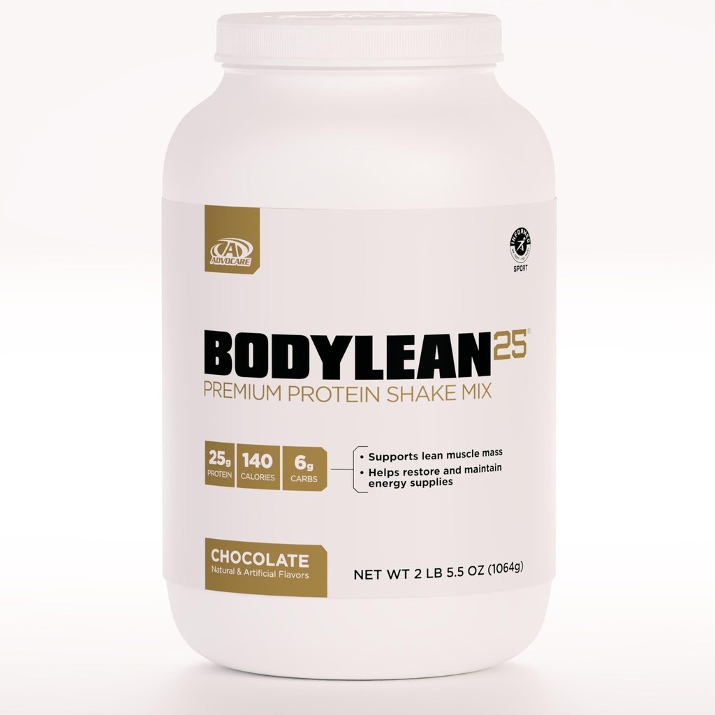 AdvoCare BodyLean25 - Proteinpulver mit Whey Protein Isolate - Unterstützt Muskelaufbau & A Lean Body - Angebote Energieunterstützung* - Schokolade, 4,5 oz